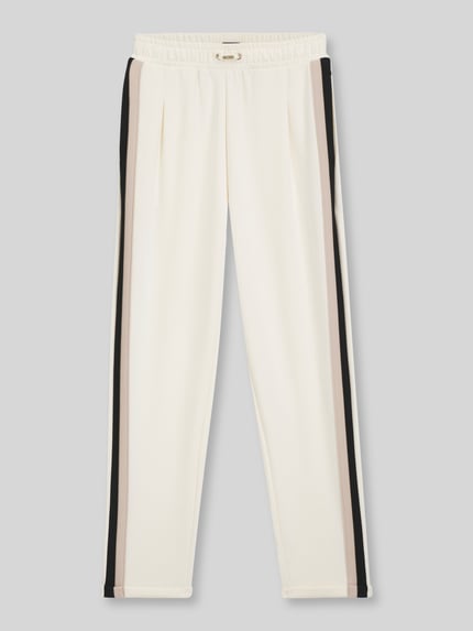 BOSS Pyjama-Hose mit Kontraststreifen Weiss 2
