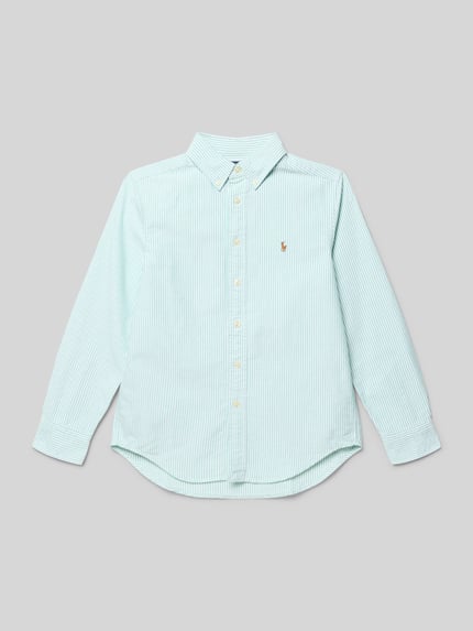 Polo Ralph Lauren Teens Regular fit vrijetijdsoverhemd van puur katoen Mintgroen - 1