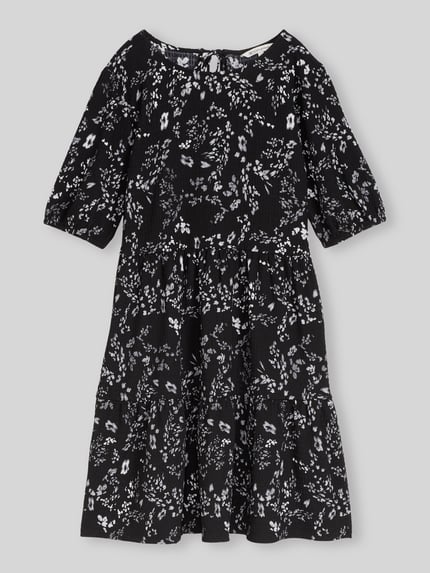 Tom Tailor Denim A-Linien Minikleid in Crinkle-Optik Black 2