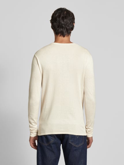 Selected Strickpullover mit Rundhalsausschnitt Modell 'Rome' Ecru 5