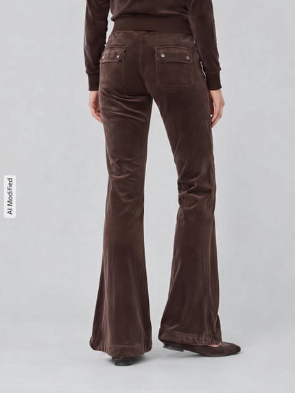 Juicy Couture Joggingbroek van katoenmix model 'LAYLA' Chocoladebruin - 5
