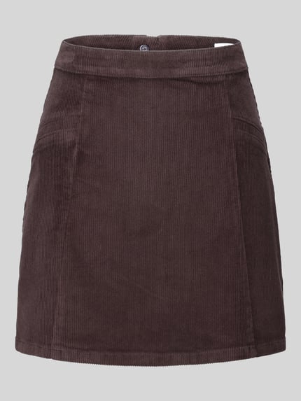 VERO MODA Mini-Rock mit sichtbarem Rückenreißverschluss Schoko 2