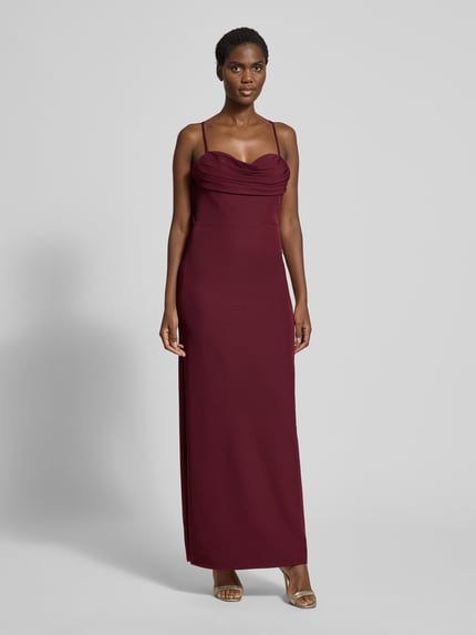 Laona Abendkleid mit Herz-Ausschnitt Dunkelrot 4