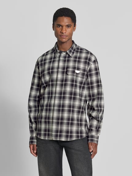 Antony Morato Relaxed Fit Hemdjacke aus reiner Baumwolle Modell 'MONTREAL' Black 4