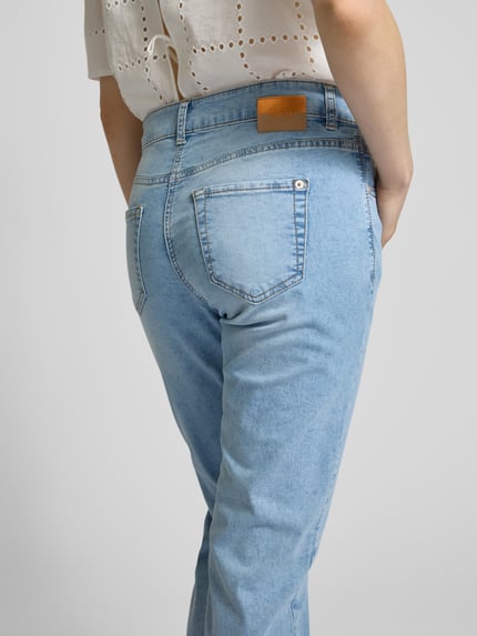 MAC Regular fit jeans met blinde gulp, model 'Sue' Lichtblauw - 3
