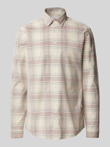 Lindbergh Freizeithemd mit Button-Down-Kragen Sand 2