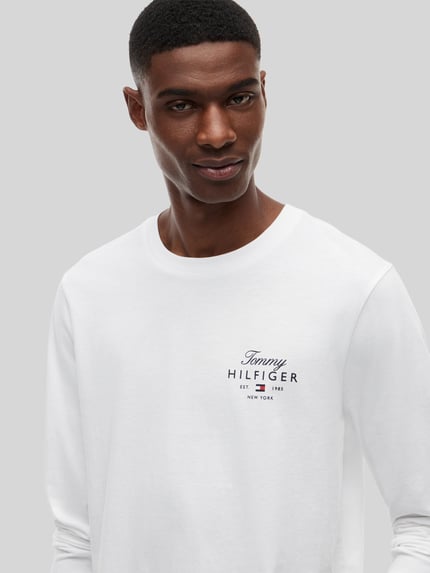 Tommy Hilfiger regular fit shirt met lange mouwen van puur katoen Wit - 3