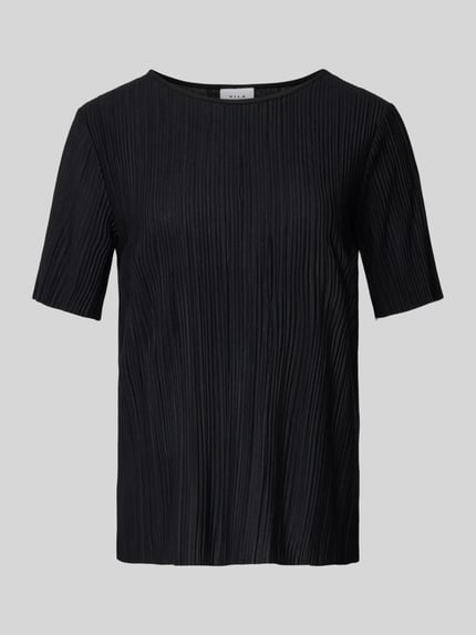 VILA T-Shirt mit Plisseefalten Modell 'PLISA' Black 2