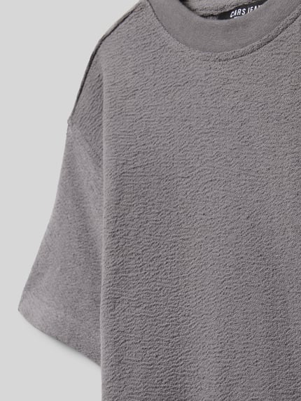 Productfoto, Regular Fit T-shirt met structuurpatroon model 'Farno' van CARS JEANS, puur katoen, ronde hals, ruglengte maat 140: 53 cm
