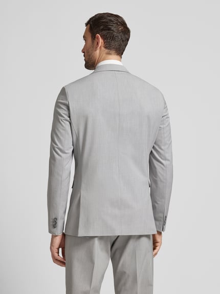 Selected Slim Fit 2-Knopf-Sakko mit Pattentaschen Hellgrau 5