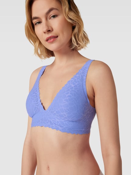 Sloggi Bustier met geïntegreerde cups, model 'Zero Feel Lace 2.0' Paars - 3