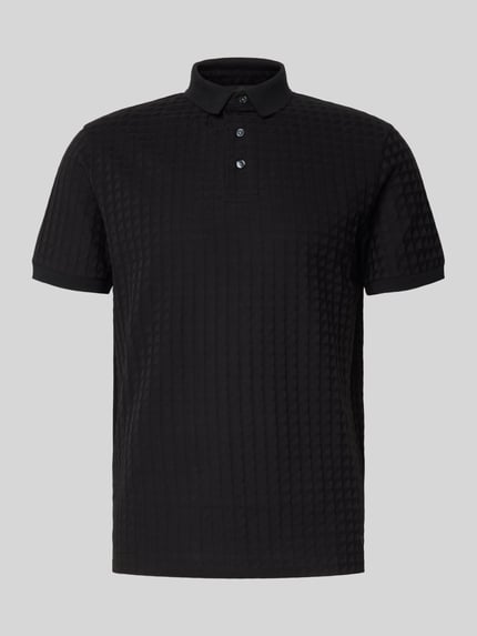 Emporio Armani Regular Fit Poloshirt mit Logo-Stitching Black 2
