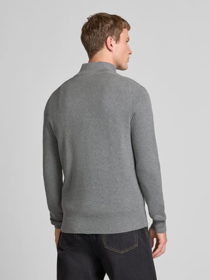 ONLY & SONS Regular fit schipperstrui van katoenmix model 'PHIL' Middengrijs gemêleerd - 5