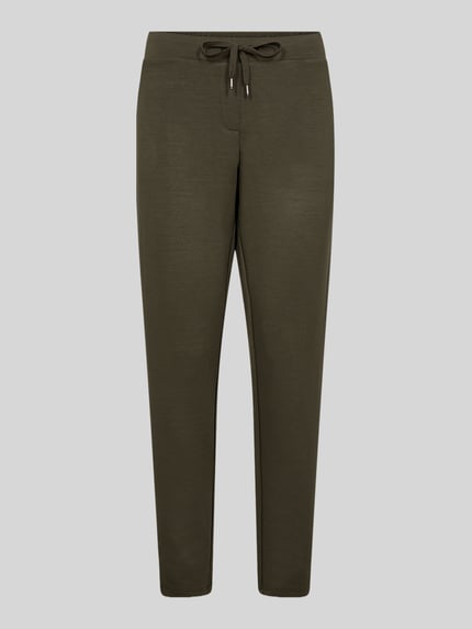 Soyaconcept Spodnie dresowe o kroju regular fit z mieszanka modalu model 'SC-BANU 157' Ciemnozielony 2