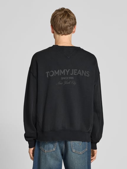 Tommy Jeans Regular Fit Sweatshirt aus reiner Baumwolle Black 5