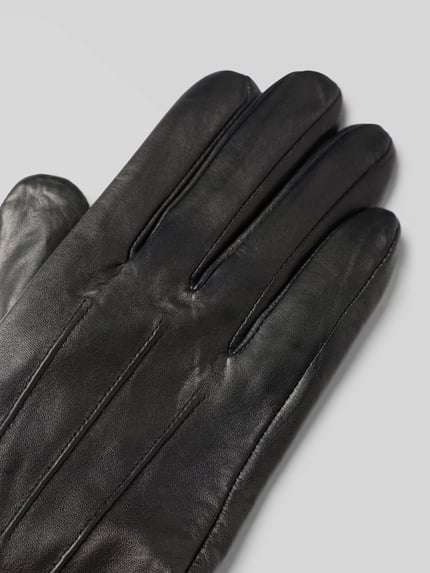 FI.NE Handschuhe in Leder-Optik Black 3