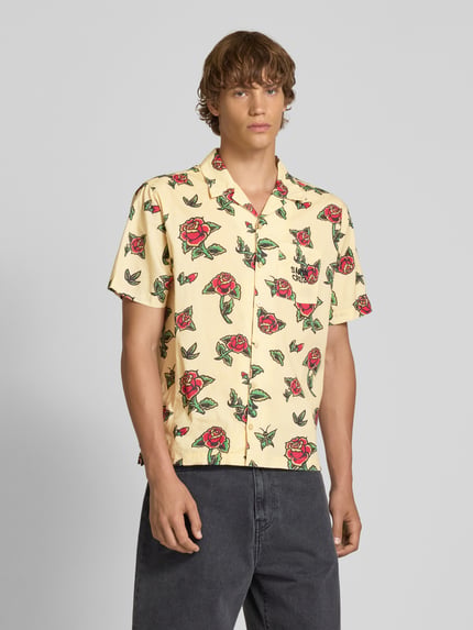 Santa Cruz Regular fit vrijetijdsoverhemd met reverskraag, model 'FLASH ROSES' Beige - 4