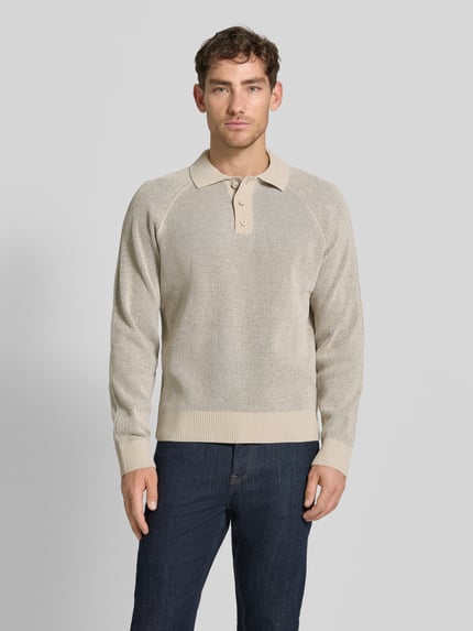 Jake*s Studio Men Strickpullover mit Polokragen Ecru 4