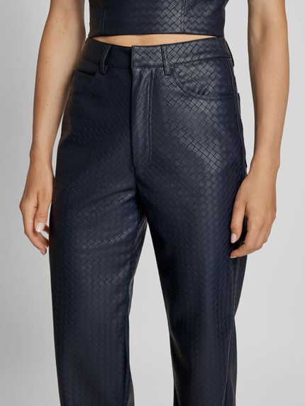 ROTATE Stoffen broek met 5-pocketmodel Donkerblauw - 3