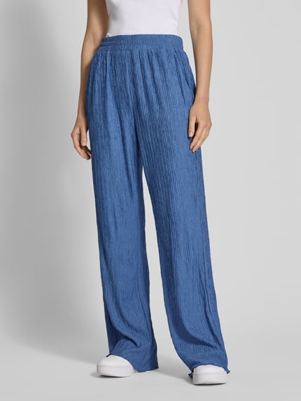 Colourful Rebel Stoffhose mit elastischem Bund Modell 'Melody' Rauchblau 4
