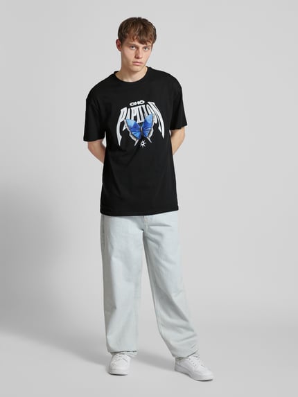 Mister Tee T-Shirt mit Motiv-Print Black 1