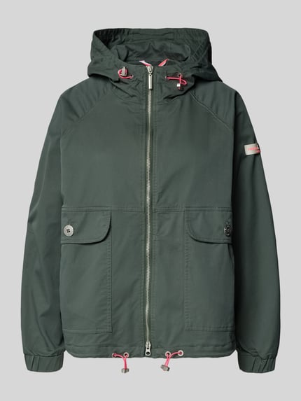 Productfoto, katoenmix damesjack met labelpatch, kap, klepzakken, elastische mouwuiteinden, verstelbare zoom, Jacke mit Zweiwege-Reißverschluss Modell 'DOLORES NEO' van Frieda & Freddies