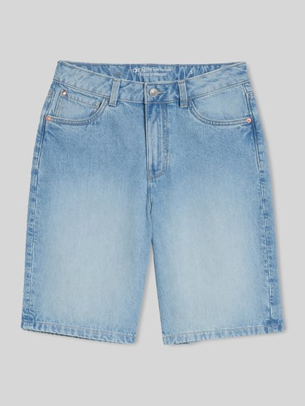 Tom Tailor Denim regular fit bermuda van puur katoen Jeansblauw - 2