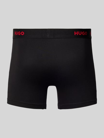 HUGO Boxershort met elastische band in een set van 3 stuks Zwart - 3