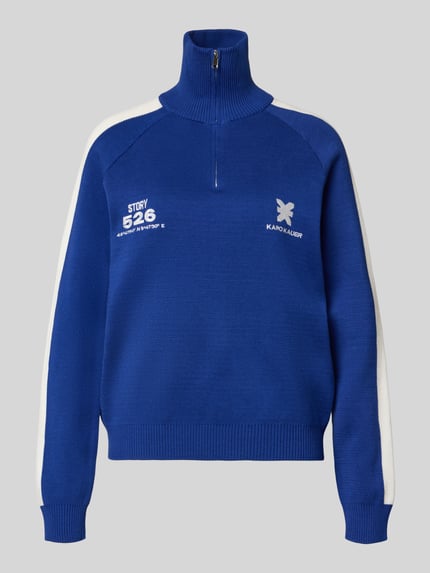 Karo Kauer Sweatshirt aus Baumwollmix Royal 1