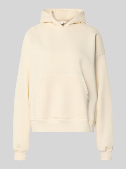 Produktfoto, Relaxed Fit Hoodie aus Baumwoll-Mix Modell 'Iconic' von Gina Tricot, kieszeń kangurka, mieszanka bawełny, elastyczne wykończenia