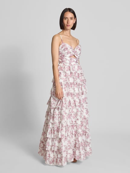 Hey Kyla Abendkleid im Stufen-Look Rosa 1
