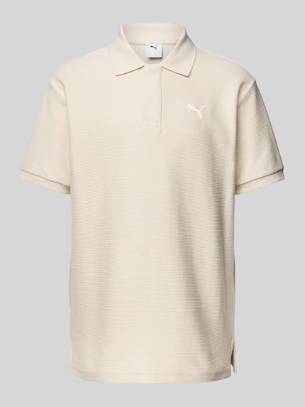 PUMA Performance Relaxed Fit Poloshirt mit Label-Stitching Offwhite 2