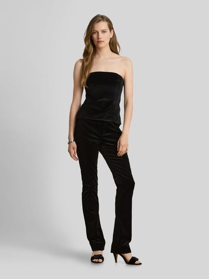 Lauren Ralph Lauren Regular Fit Business-Hose mit Samtstruktur Black 1