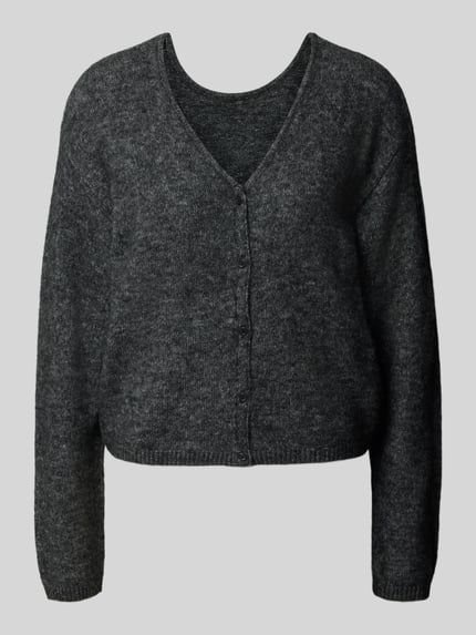 MSCH Copenhagen Regular Fit Strickjacke mit Alpaka-Anteil Modell 'Milania Hope' Anthrazit 2