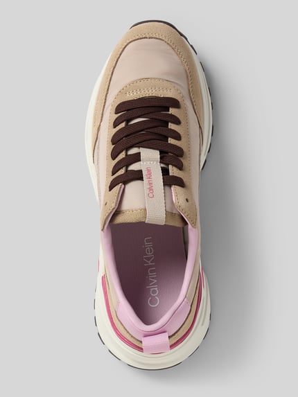 Calvin Klein Jeans Sneakers met vetersluiting Beige - 3