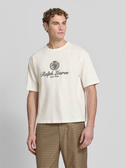 Polo Ralph Lauren Relaxed Fit T-Shirt aus reiner Baumwolle Offwhite 4