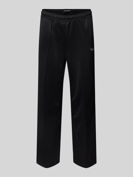 PEGADOR Trainingsbroek met elastische band en labelstitching Zwart - 2