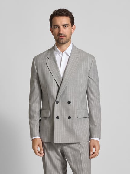 HUGO Regular fit colbert met viscose, model 'KARLO253F1X' Lichtgrijs - 4