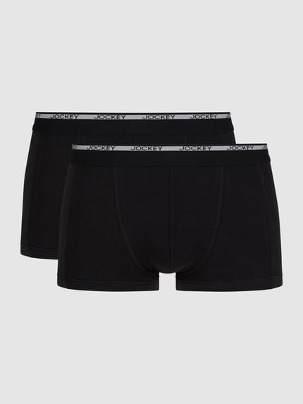 Jockey Trunks aus Baumwolle im 2er-Pack Black 1