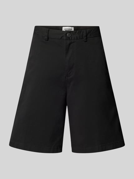 JACK & JONES Szorty chinosy o kroju regular fit z wpuszczanymi kieszeniami model ‘BILL BARRET’ Czarny 2