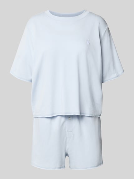 Polo Ralph Lauren regular fit pyjama van katoenmix Lichtblauw - 1