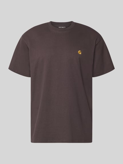 Regular Fit T-Shirt mit Logo-Stitching Modell 'Chase' Shop The Look MANNEQUINE