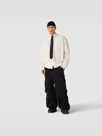 MM6 Maison Margiela Gebreid jack met steekzakken Offwhite - 1