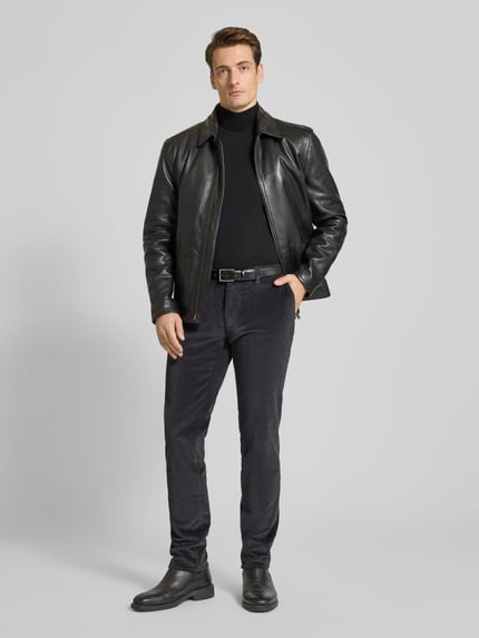 Brax Slim Fit Cordhose mit Gesäßtaschen Modell 'Fabio' Mittelgrau 1