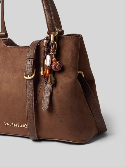 Valentino Bags Henkeltasche mit dekorativem Anhänger Modell 'WINNIE WINTER' Dunkelbraun 2