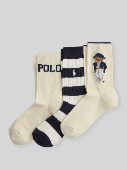 Polo Ralph Lauren Socken aus Baumwoll-Mix im 3er-Pack Offwhite 1
