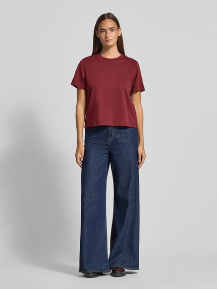 s.Oliver RED LABEL męski t-shirt o kroju regular fit z czystej bawełny Bordowy 1