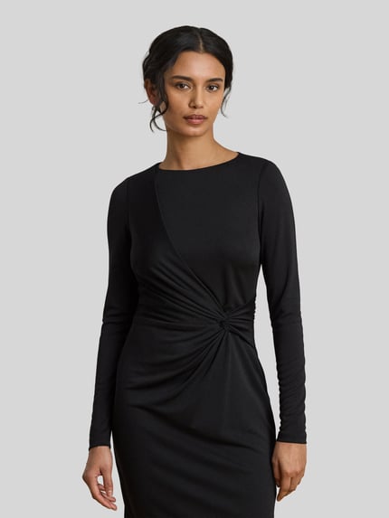 Lauren Ralph Lauren Figurbetontes Etuikleid mit Knoten-Detail BLACK 1