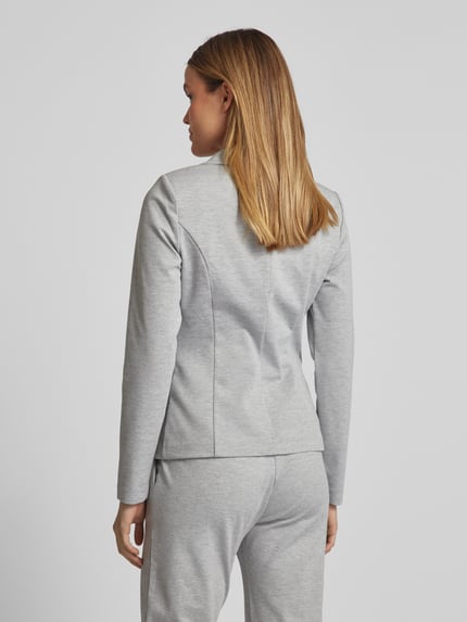 ICHI Slim fit blazer met paspelzakken, model 'KATE' Lichtgrijs gemêleerd - 5