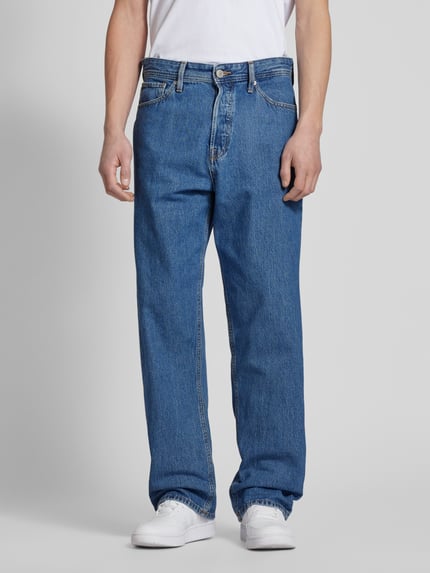 JACK & JONES Baggy fit jeans met 5-pocketmodel, model 'ALEX' Jeansblauw - 4